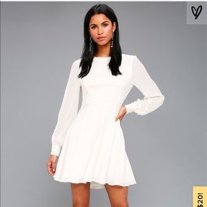 Lulus long sleeve white dress